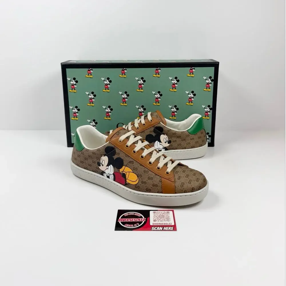 Size 8US - Gucci Ace x Disney Mickey NEW